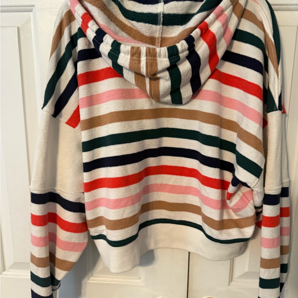 Aerie Women's Colorful Striped Half-Zip Hoodie - Picture 2 of 3